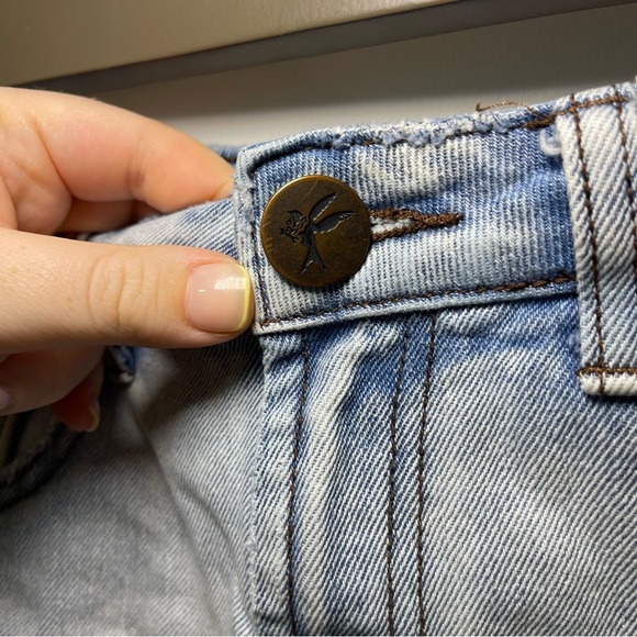 ONETEASPOON Women’s Blue Distressed Legend Shorts Size 25 festival Frayed Hem - Picture 3 of 11